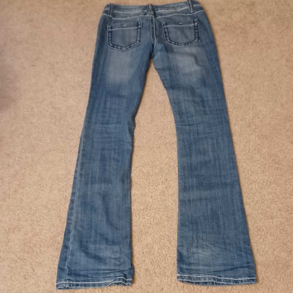 Blue Asphalt RippedFlair Jeans | Size 5 Long